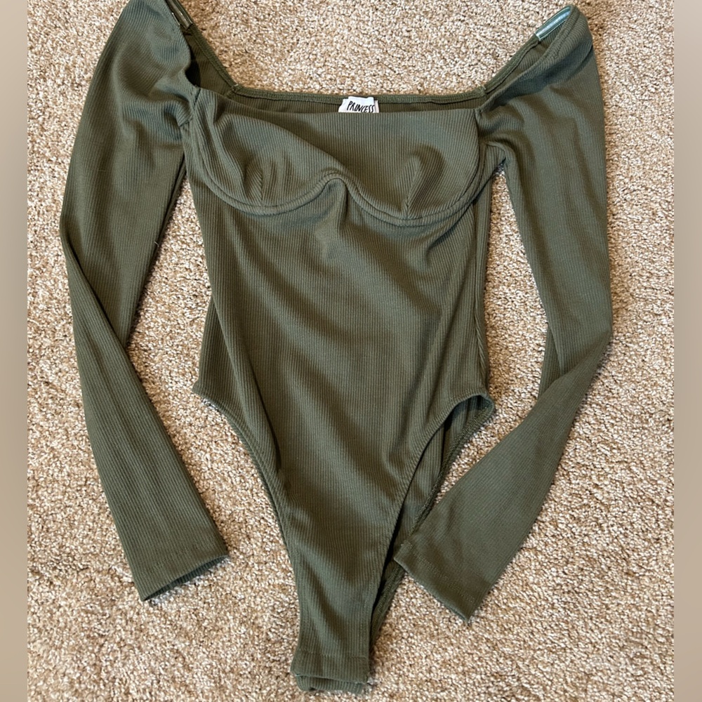 Princess Polly Olive Ribbed Body Suit